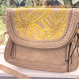 Custom SunFlower Boho Bag Handpainted